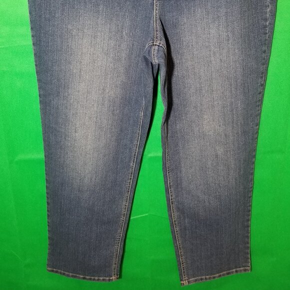 Just My Size JMS Stretch Classic Straight Leg Denim Jeans Dark Wash 20WS NWT - Picture 2 of 11